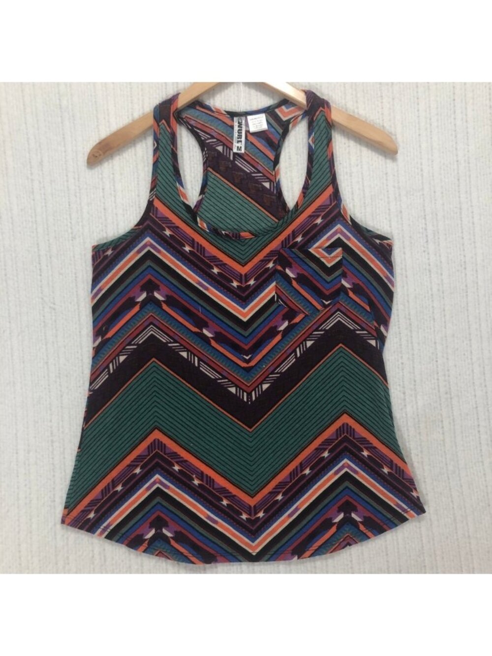 Wurl Racerback Tank Top Geometric Printโ Sleeveless Casual Top Medium
